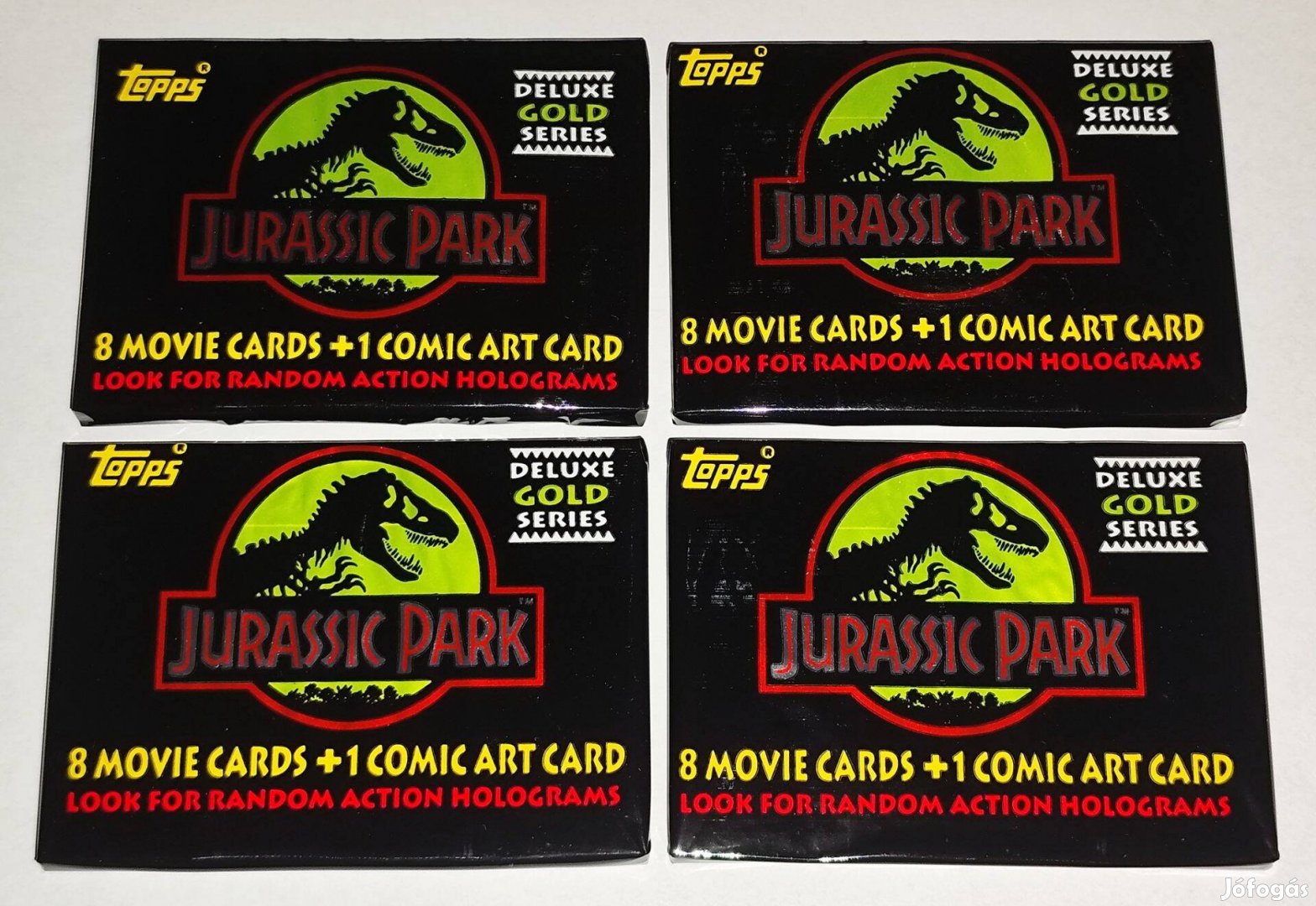 Jurassic Park Deluxe Gold Series 1992-es bontatlan kártya