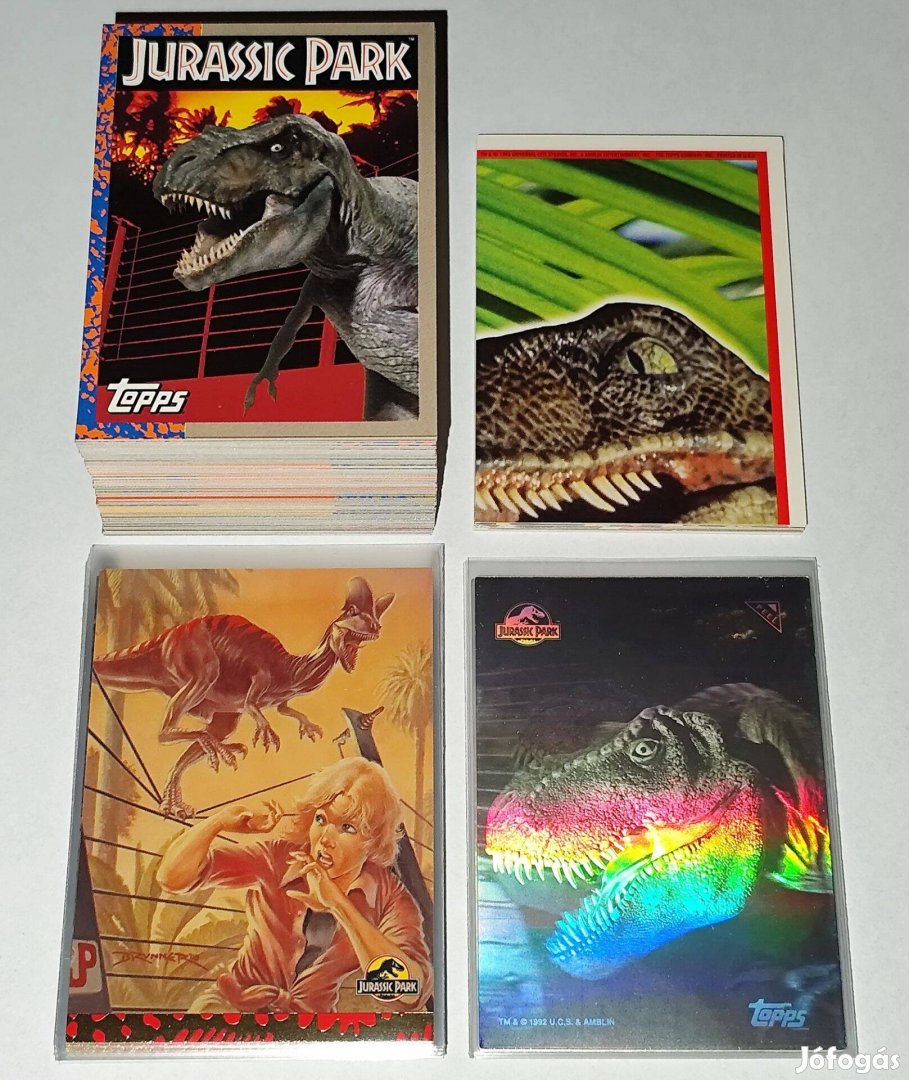 Jurassic Park kártyák 1992