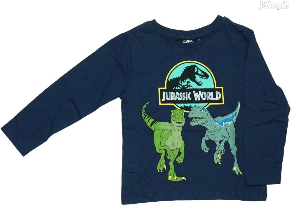 Jurassic World Új (címkés) Fiú Hosszú ujjú felső (Méret: 104)