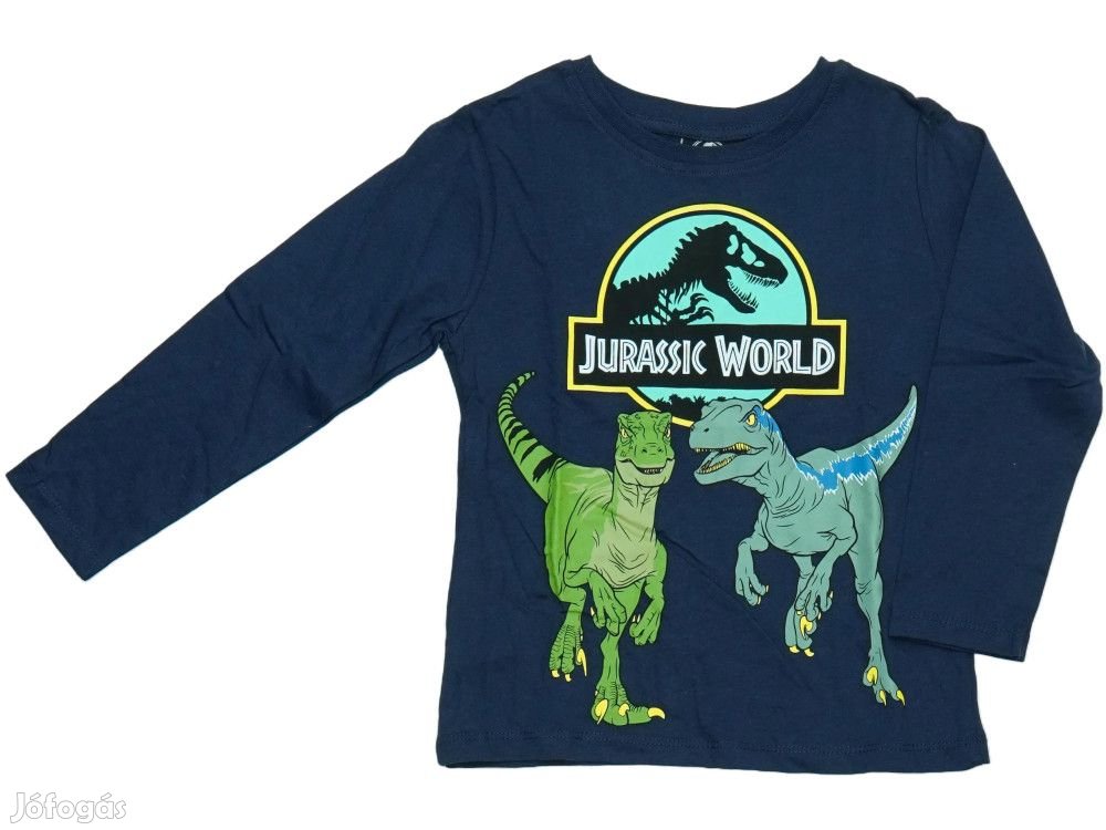 Jurassic World Új (címkés) Fiú Hosszú ujjú felső (Méret: 110)