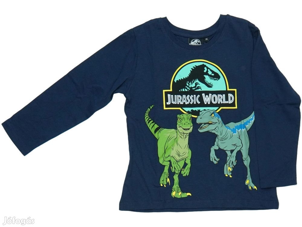 Jurassic World Új (címkés) Fiú Hosszú ujjú felső (Méret: 116)