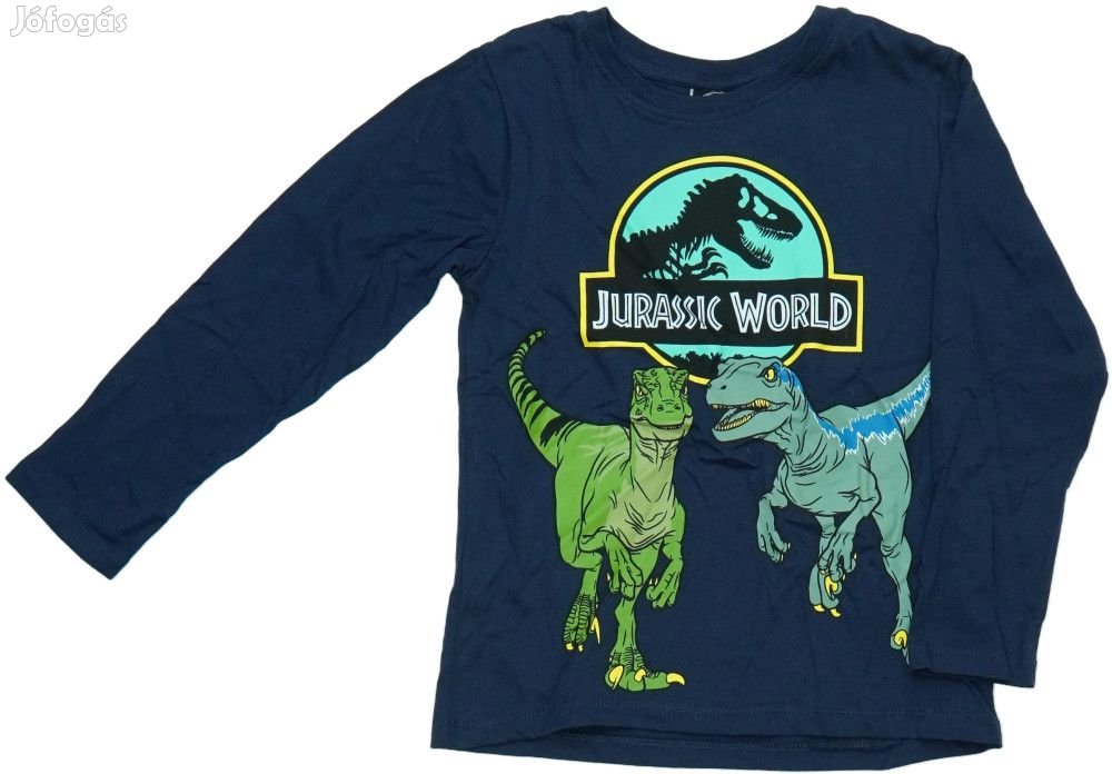 Jurassic World Új (címkés) Fiú Hosszú ujjú felső (Méret: 122)