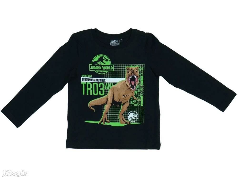 Jurassic World Új (címkés) Fiú Hosszú ujjú felső (Méret: 98)