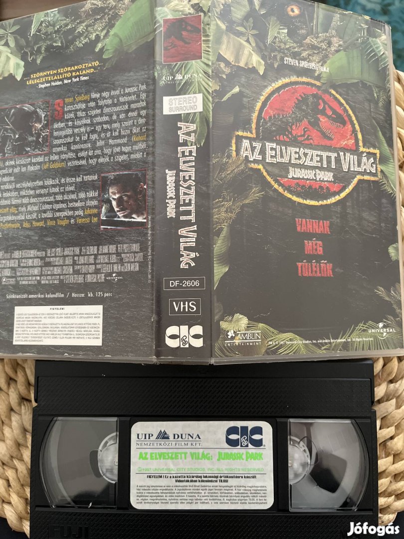 Jurassic park 2 vhs