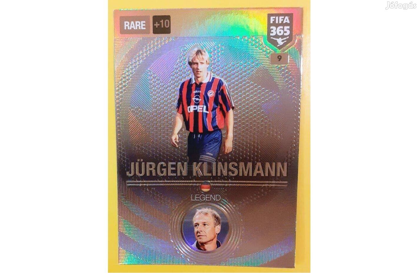 Jürgen Klinsmann Bayern München Rare Legend focis kártya Panini 2017