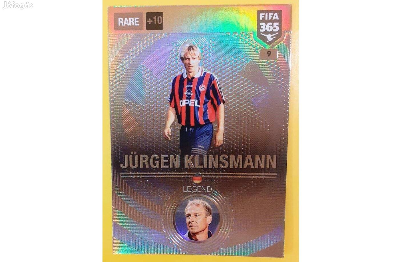 Jürgen Klinsmann Bayern München Rare Legend focis kártya Panini 2017