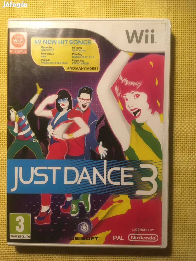 Just Dance 3 eredeti Nintendo Wii játék, 3 hónap garanciával