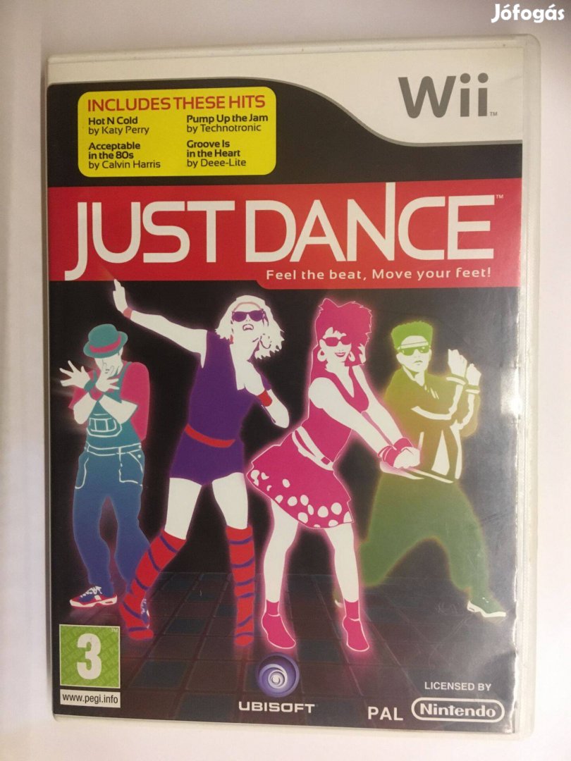 Just Dance eredeti Nintendo Wii játék, hajszálkarcos, 3 hó garival