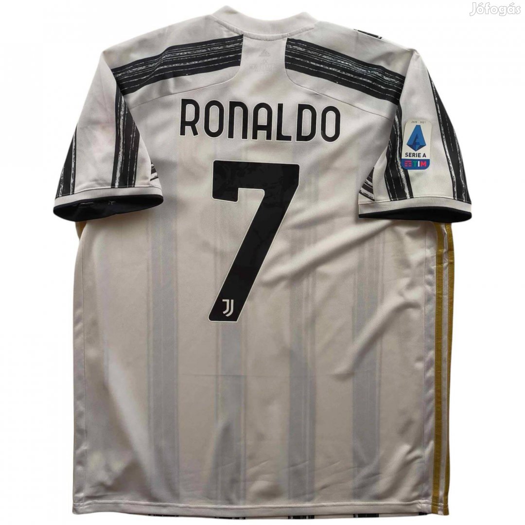 Juventus 2020-21 hazai Adidas Cristiano Ronaldo foci mez XL-es