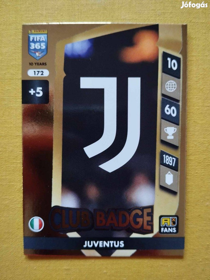 Juventus FIFA 365 2025 Club badge csapatcímer focis kártya