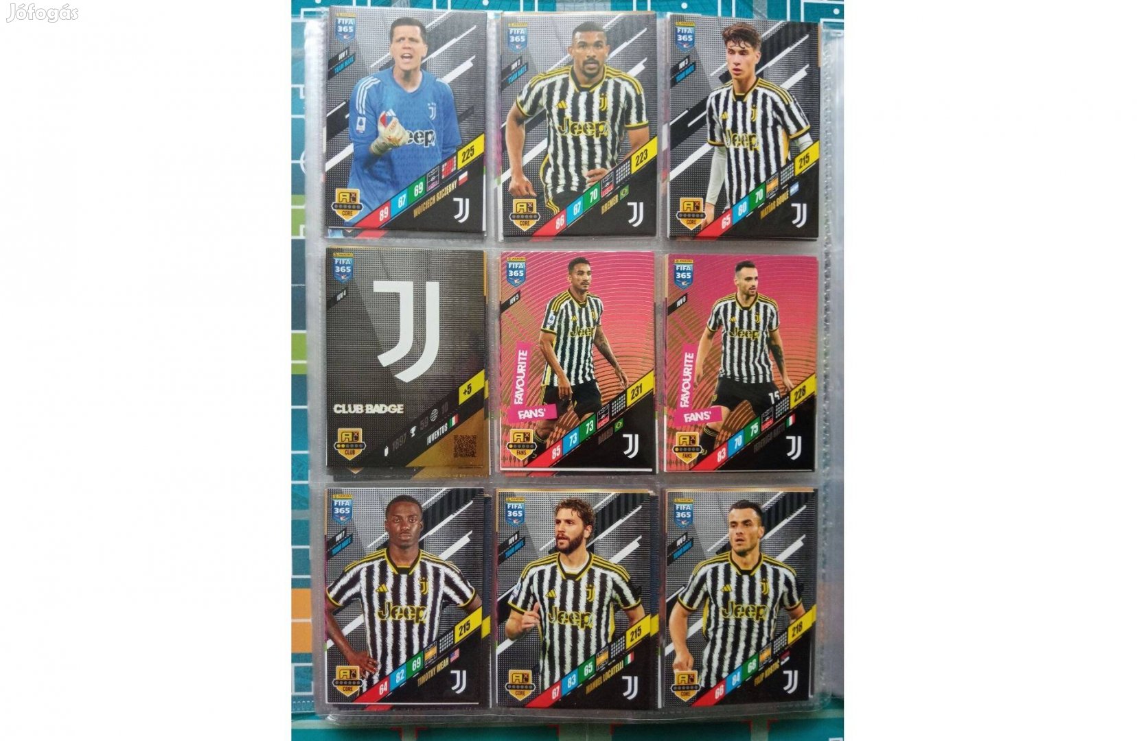 Juventus Teljes sor Fifa 365 2024 focis kártya