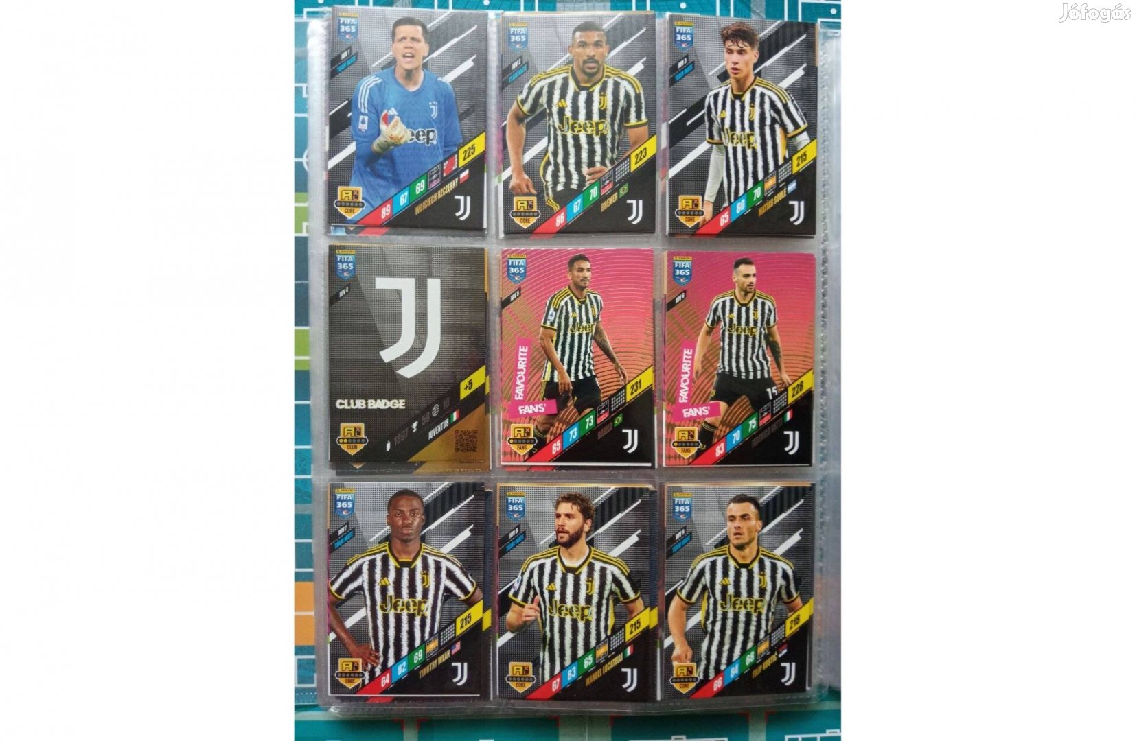 Juventus Teljes sor Panini Fifa 365 2024 kártya