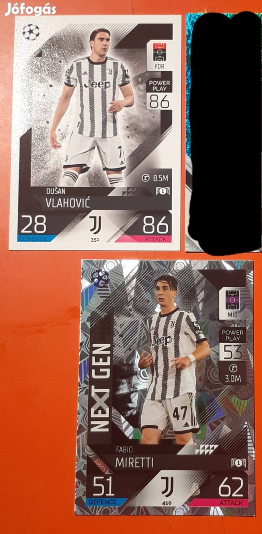 Juventus Topps focis kártyák