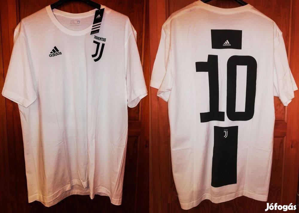 Juventus - 10 fehér eredeti adidas póló (2XL)
