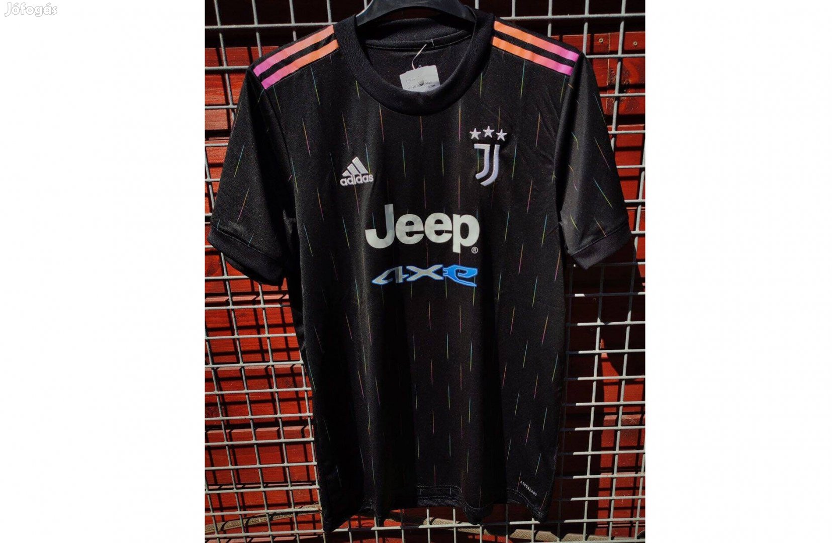 Juventus eredeti adidas 2021-22 fekete idegenbeli mez (L)