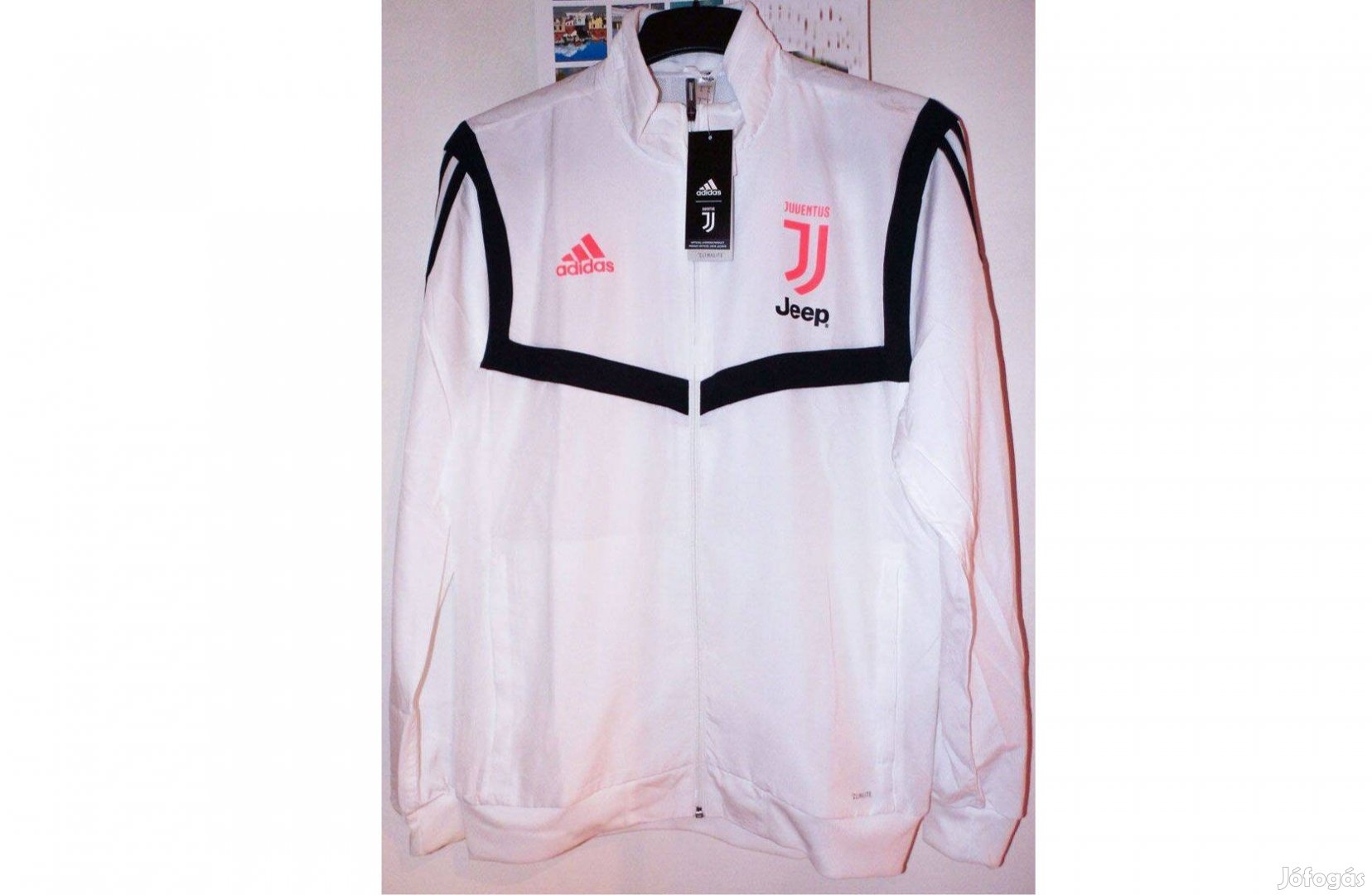Juventus eredeti adidas fehér fekete szabadidő felső (M)