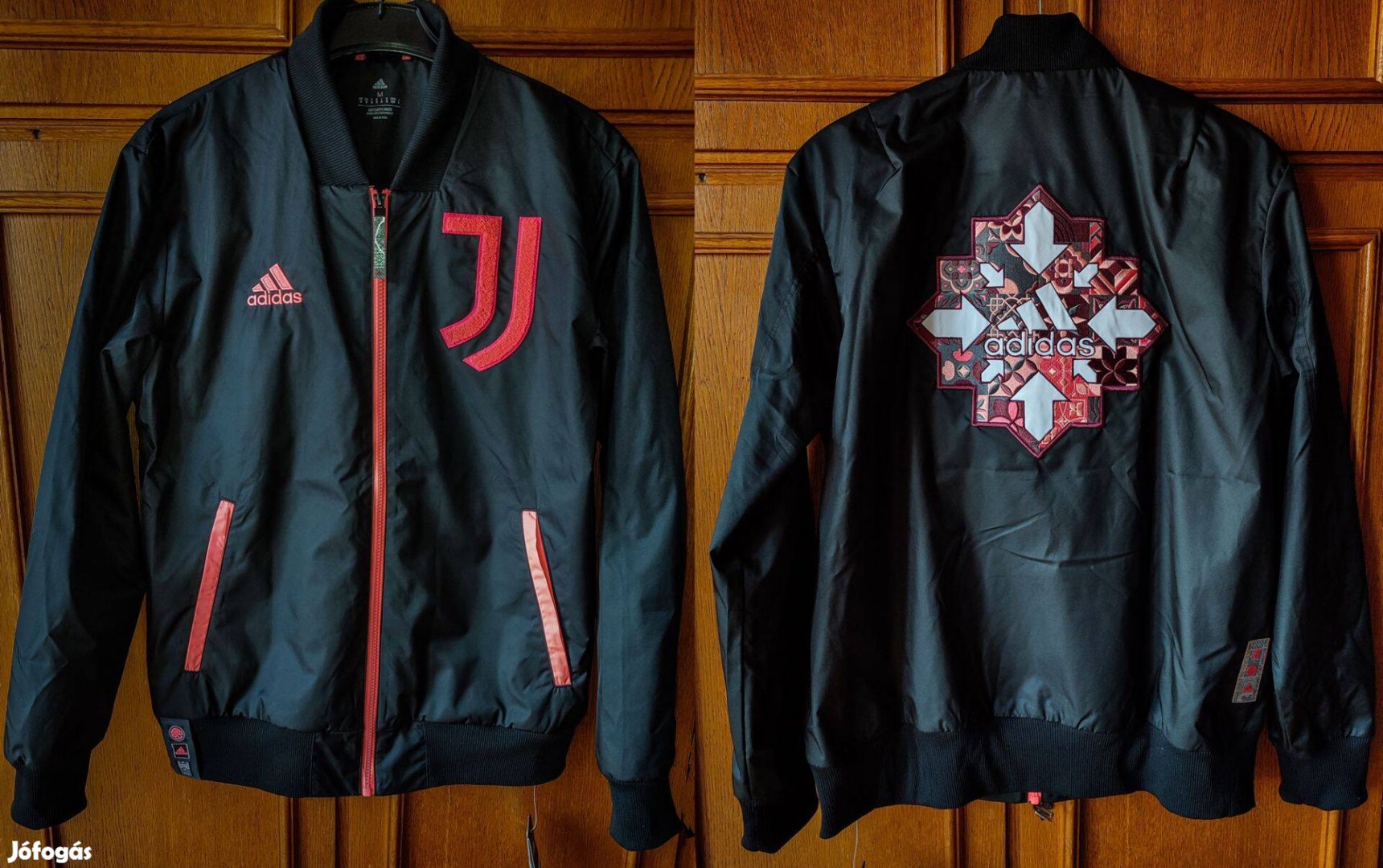 Juventus eredeti adidas fekete bomber dzseki (M-es)