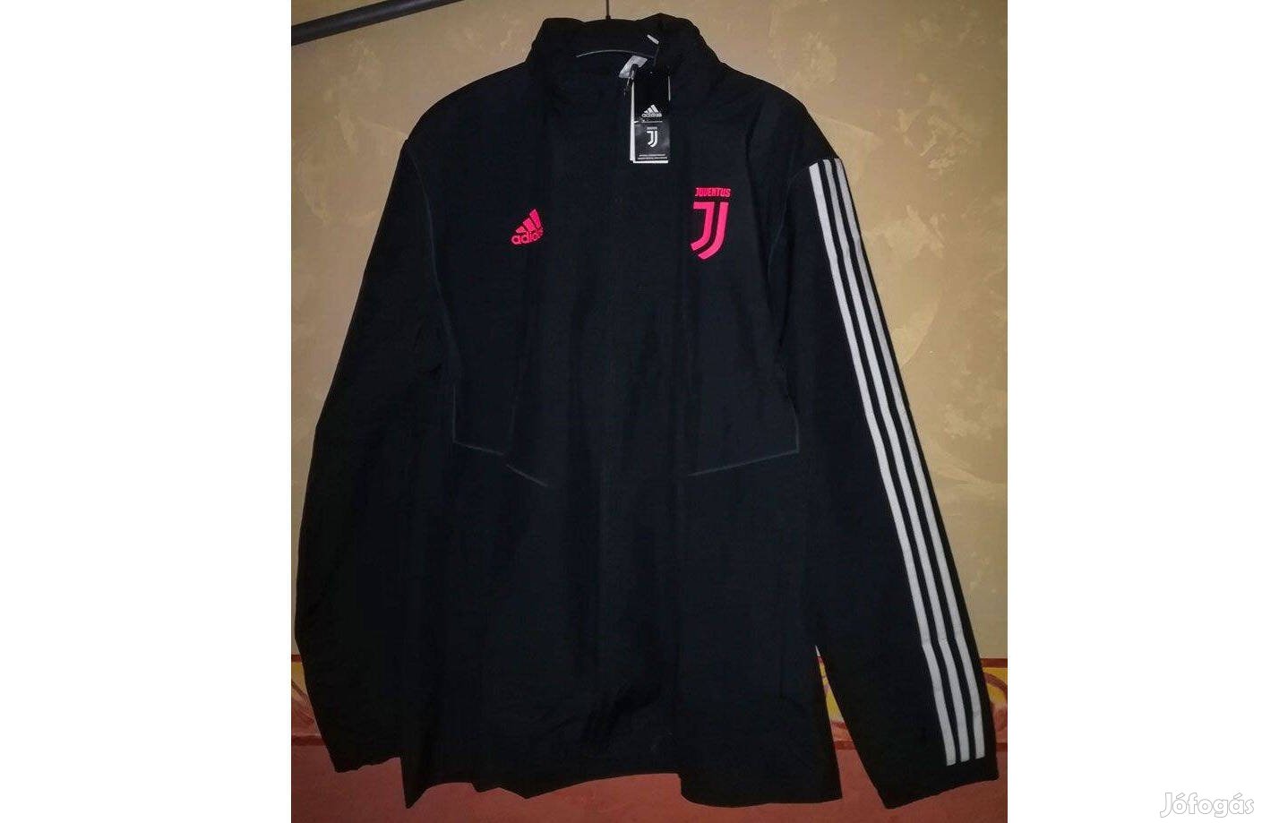 Juventus eredeti adidas fekete kapucnis széldzseki (XL)