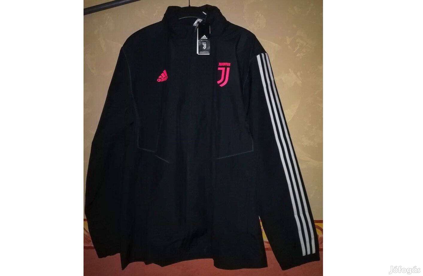 Juventus eredeti adidas fekete kapucnis széldzseki (XL)