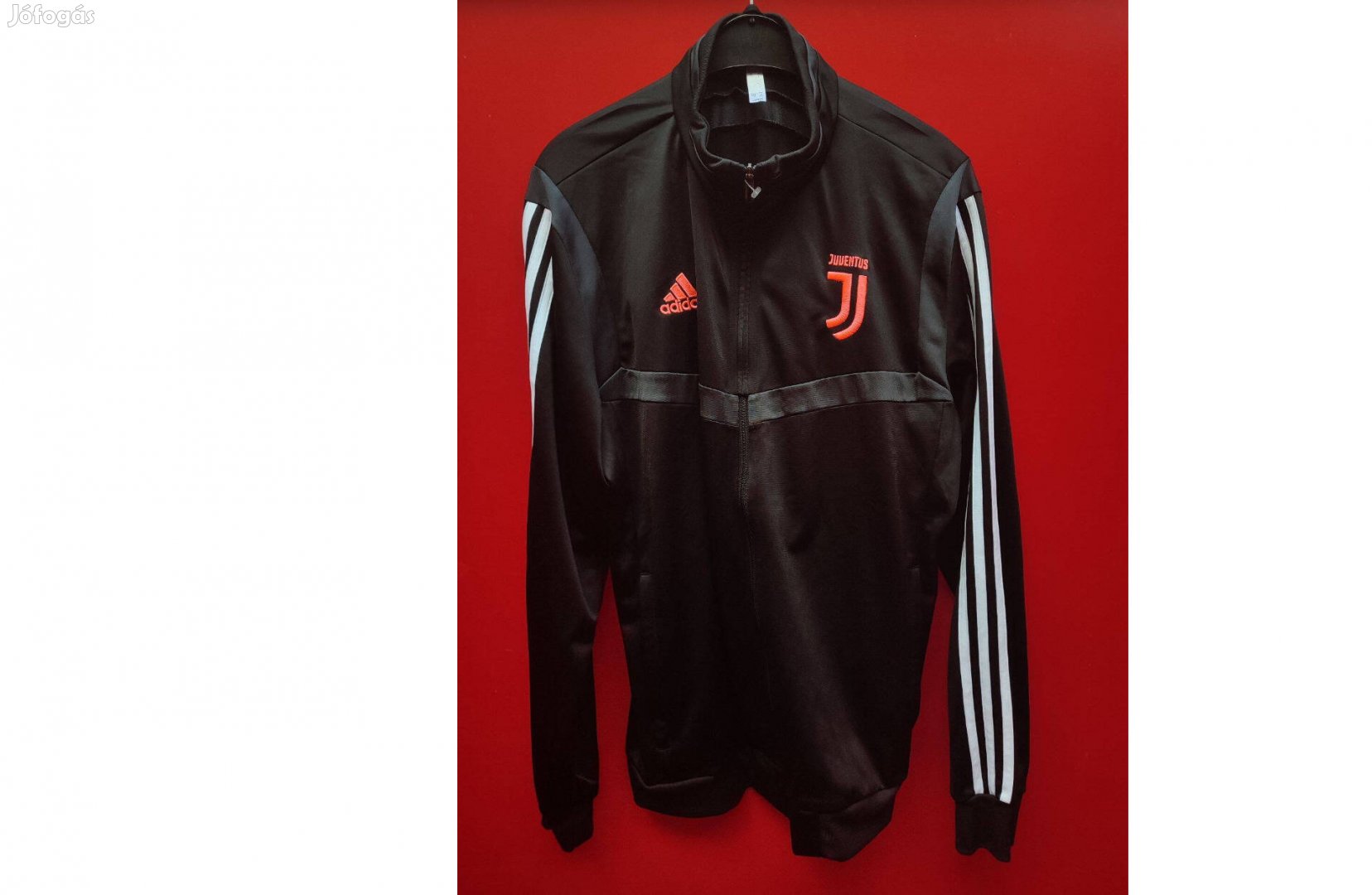 Juventus eredeti adidas fekete pink cipzáras felső (L-es)