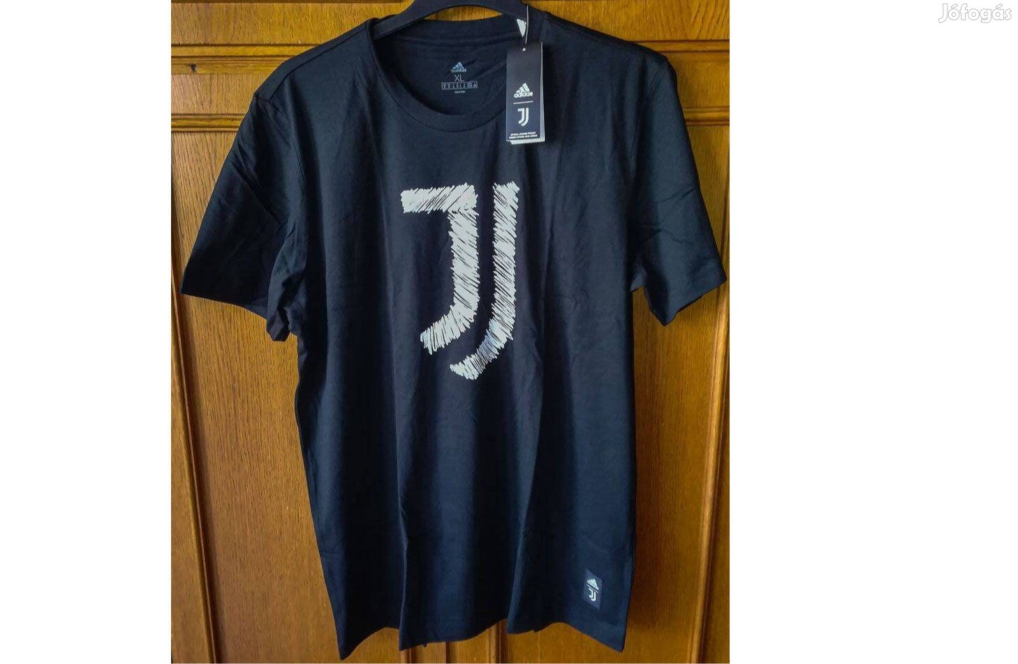 Juventus eredeti adidas fekete póló (M, 3XL)