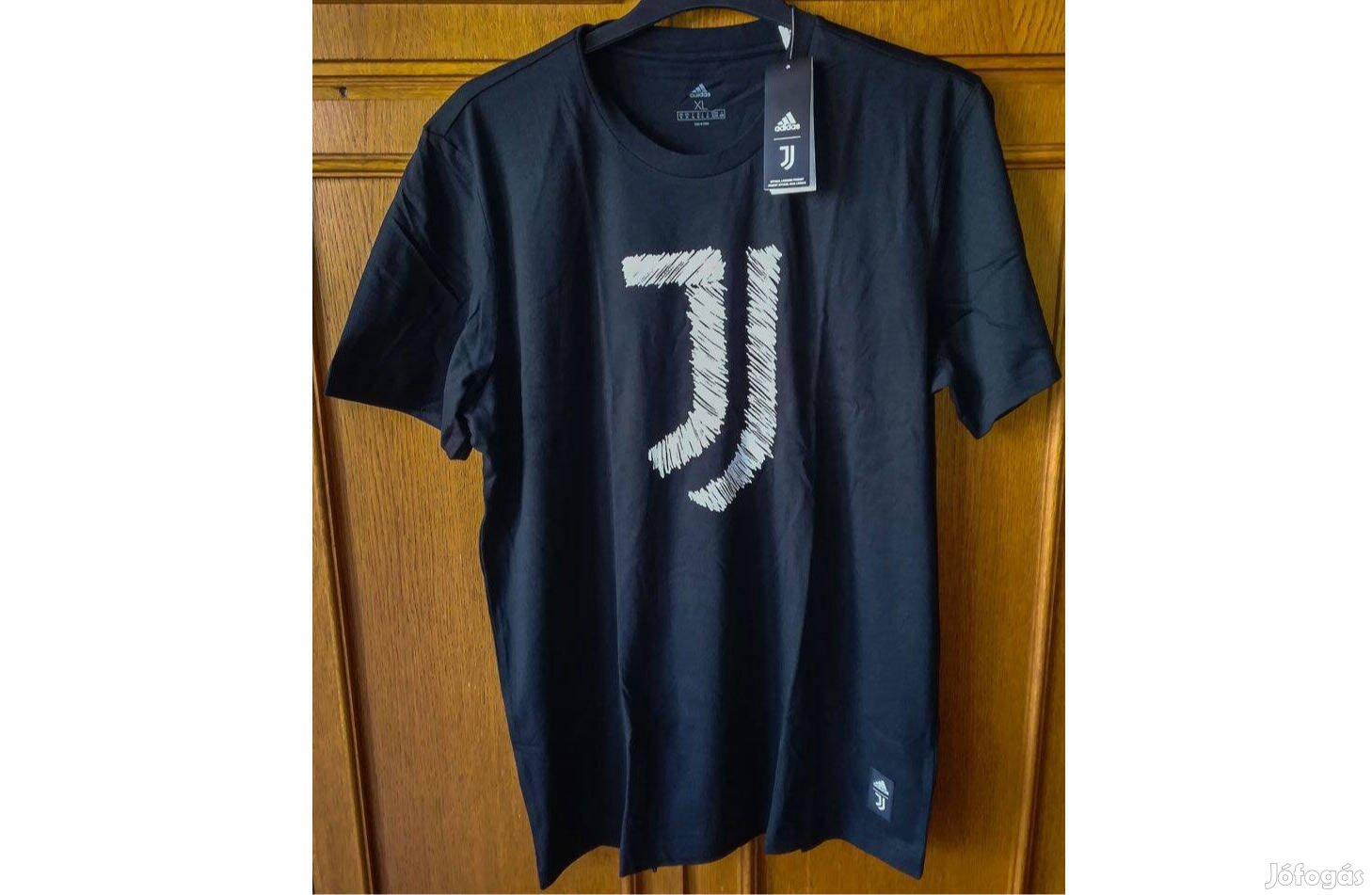 Juventus eredeti adidas fekete póló (M, 3XL)