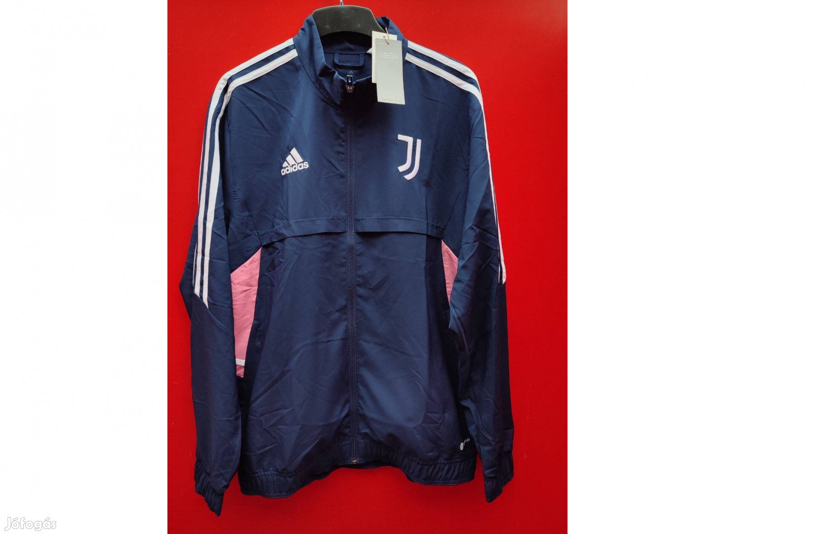 Juventus eredeti adidas sötétkék pink cipzáras felső (M-es)