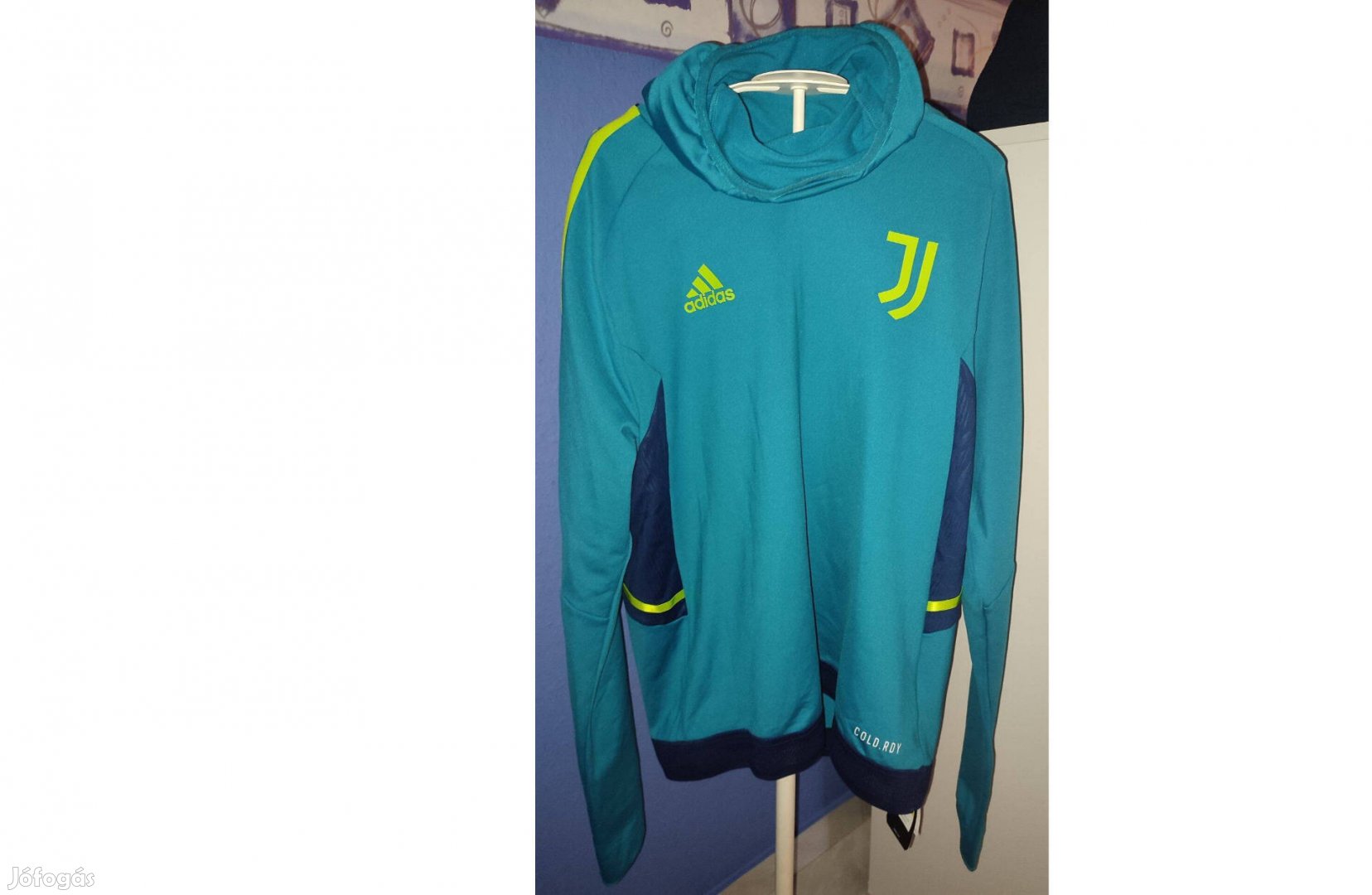Juventus eredeti adidas zöldeskék magasnyakú felső (M)
