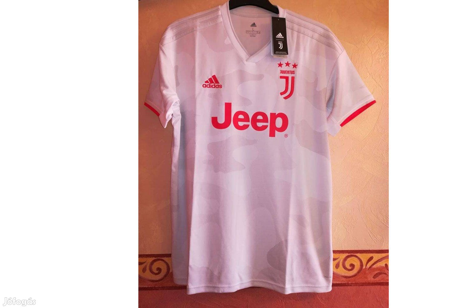 Juventus eredeti fehér mintás adidas 2019-2020 mez M, L