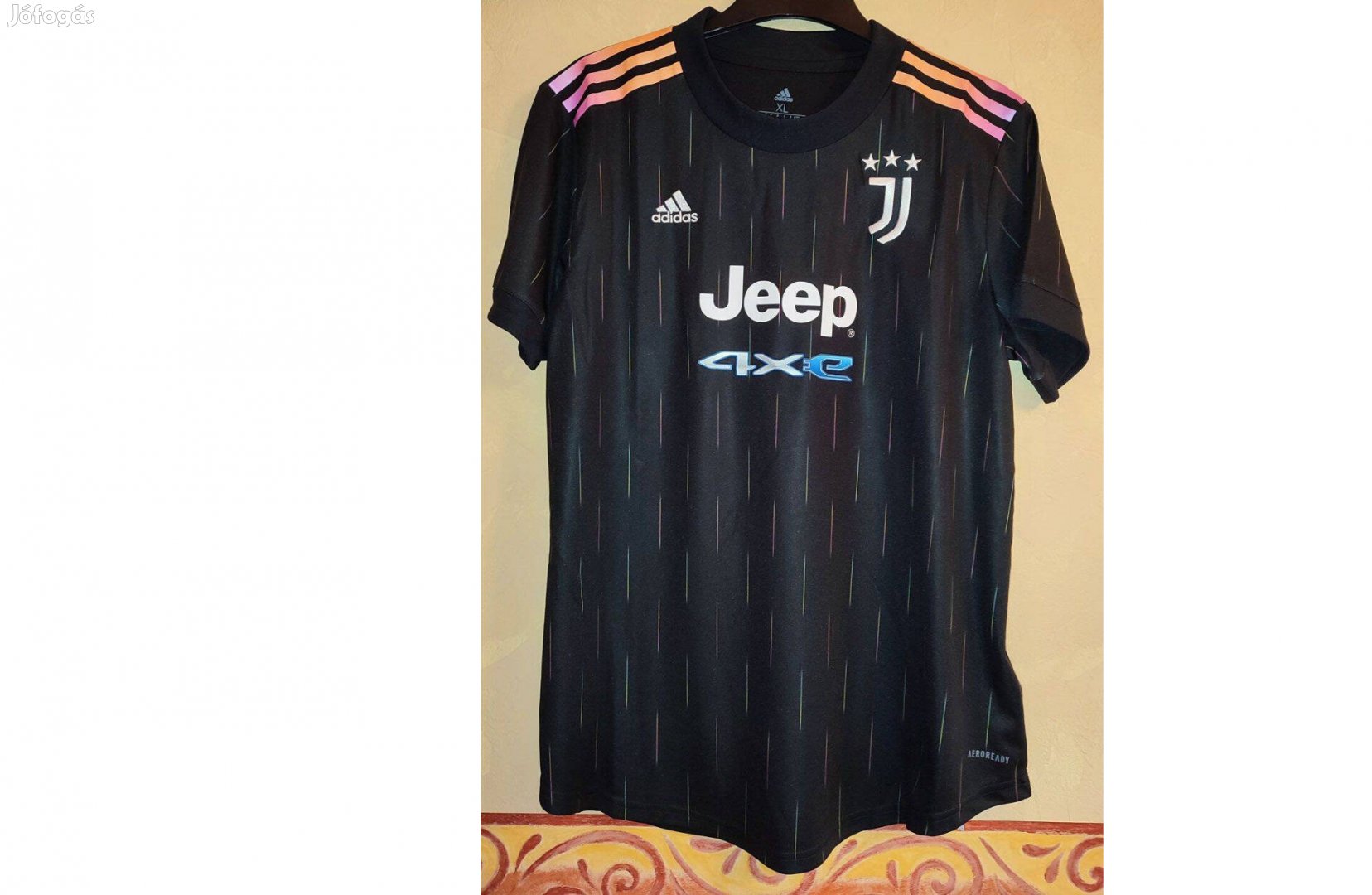 Juventus fekete eredeti adidas 2021-22 mez (XL)