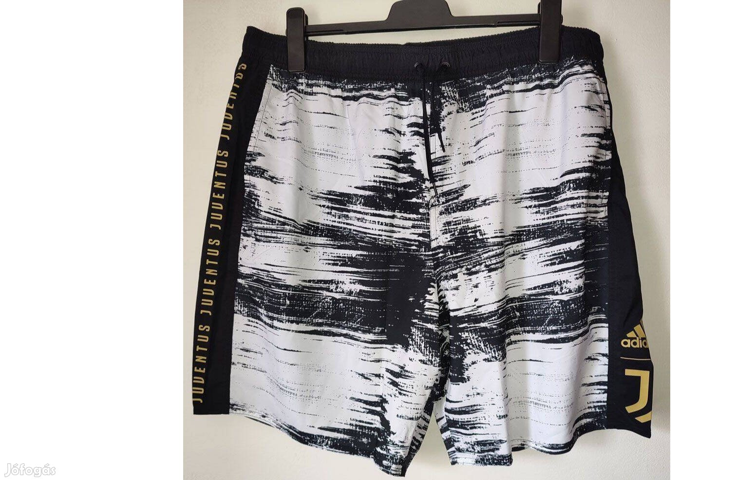 Juventus fekete fehér arany eredeti adidas úszóshort (2XL)