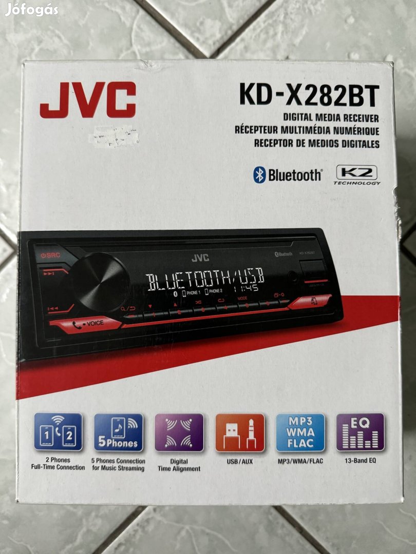 Jvc Kd-x282bt dobozában újszerű, ingyen posta