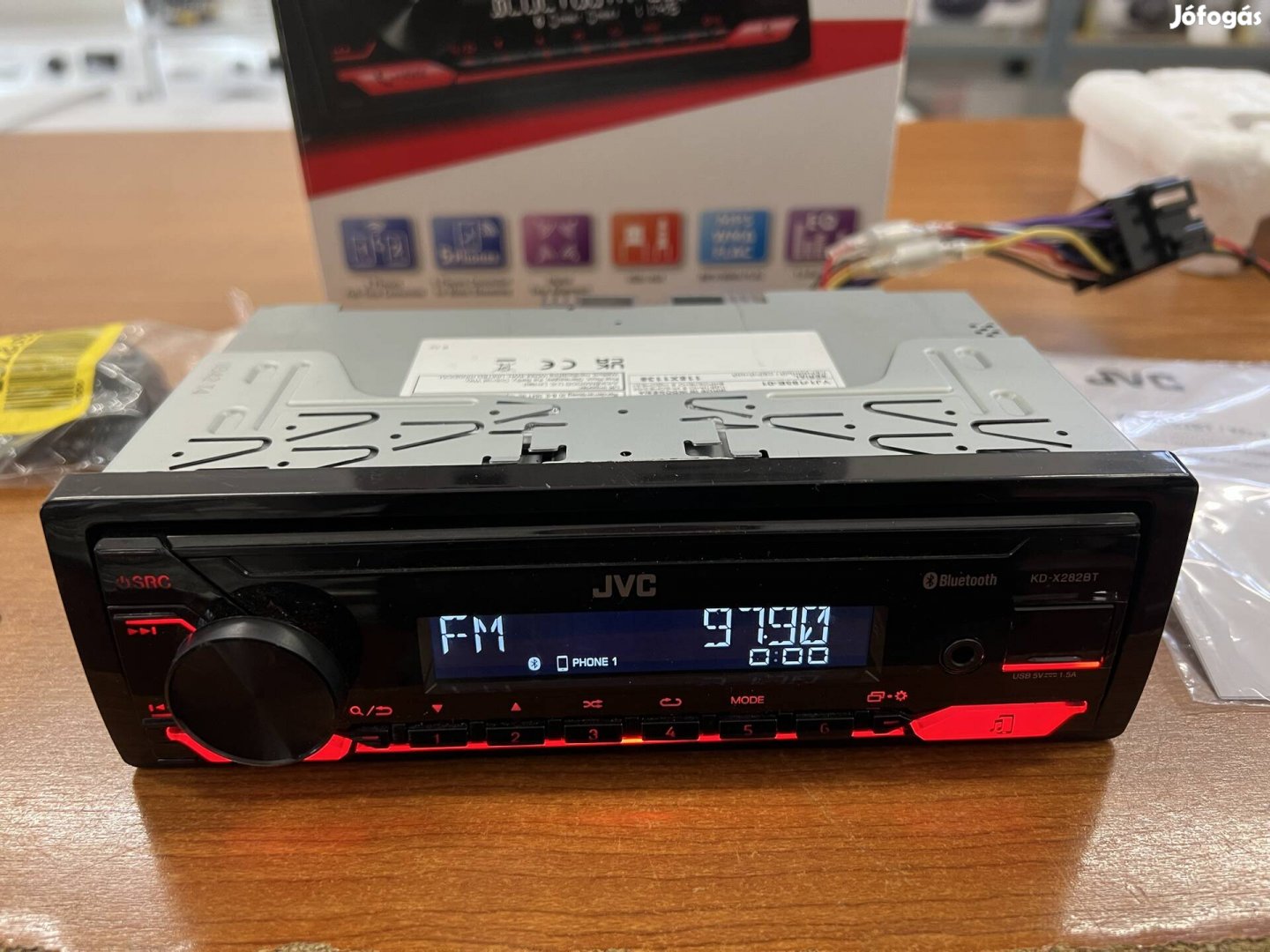 Jvc kd-x282bt rádió autó bluetooth fejegység 