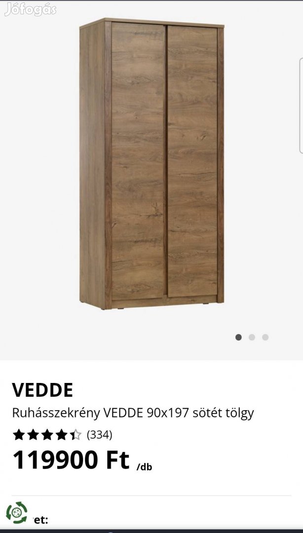 Jysk Vedde szekrények (3 ajtós + 2 ajtós)