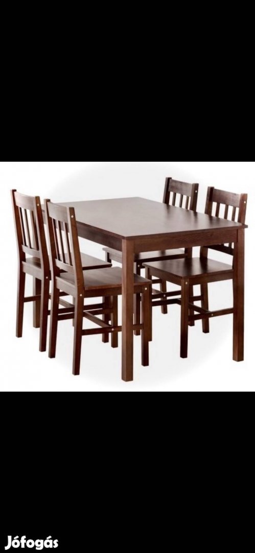 Jysk fenyő asztal 4db székkel
