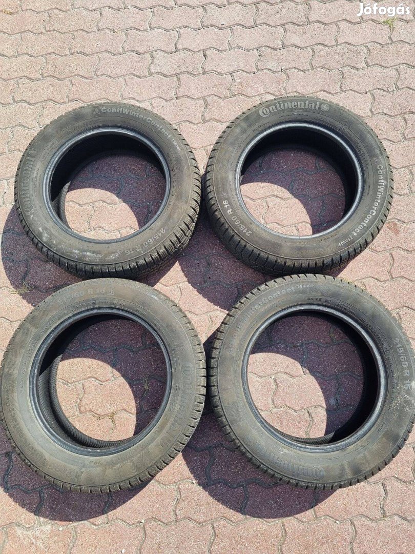 K169 215/60 R16 Használt Téli Gumi Continental Contiwcontact TS830