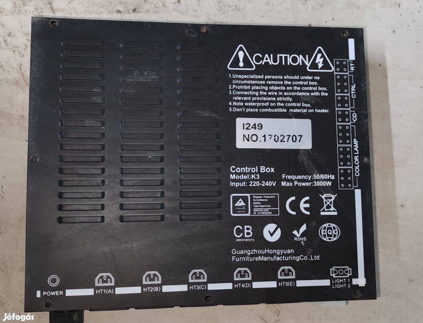 K3 Infrared Sauna Control Box