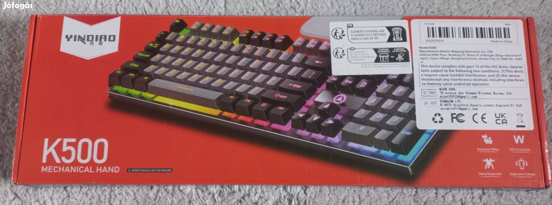 K500 Mechanikus Gamer billentyűzet