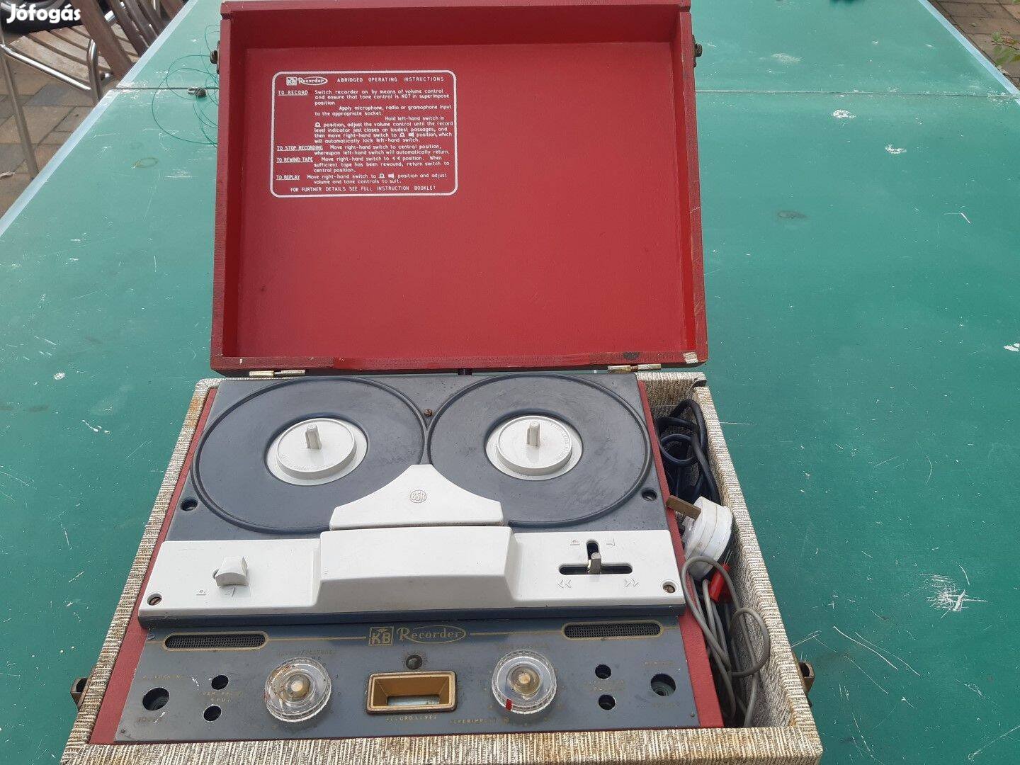 KB RT20/2 Tape 1960-as Kolster Brandes szalagos magnó