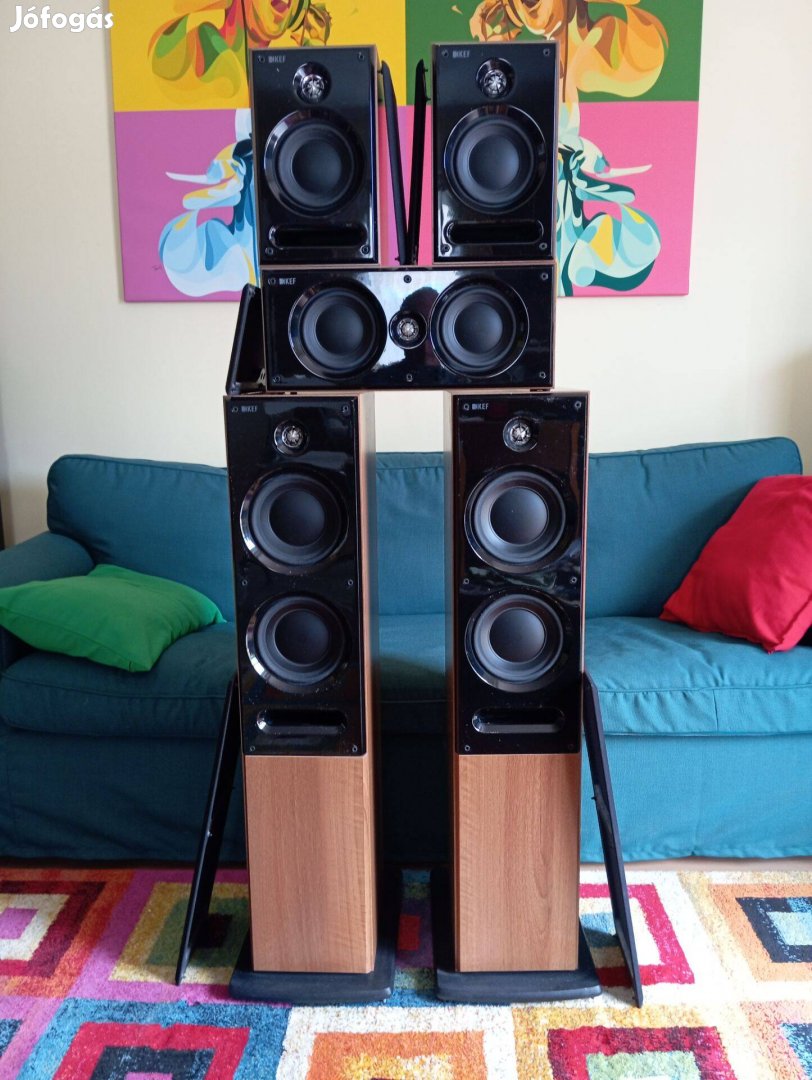 KEF C7 szett (C7, C3, C6) dió színben