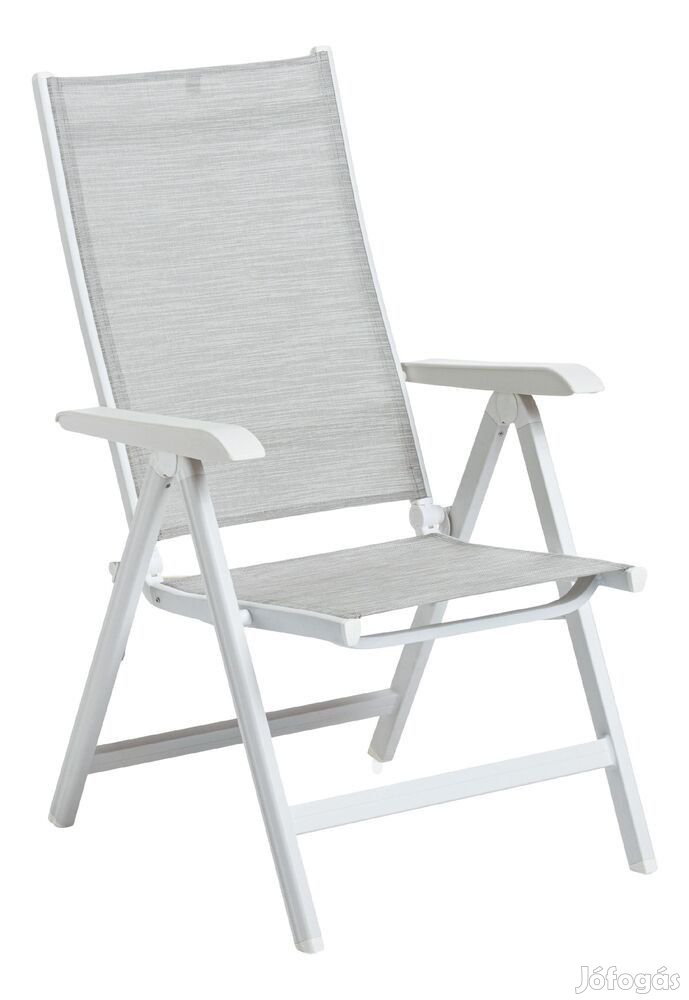 KETTLER BASIC PLUS alumínium dönthető kerti szék  fehér / világosszü