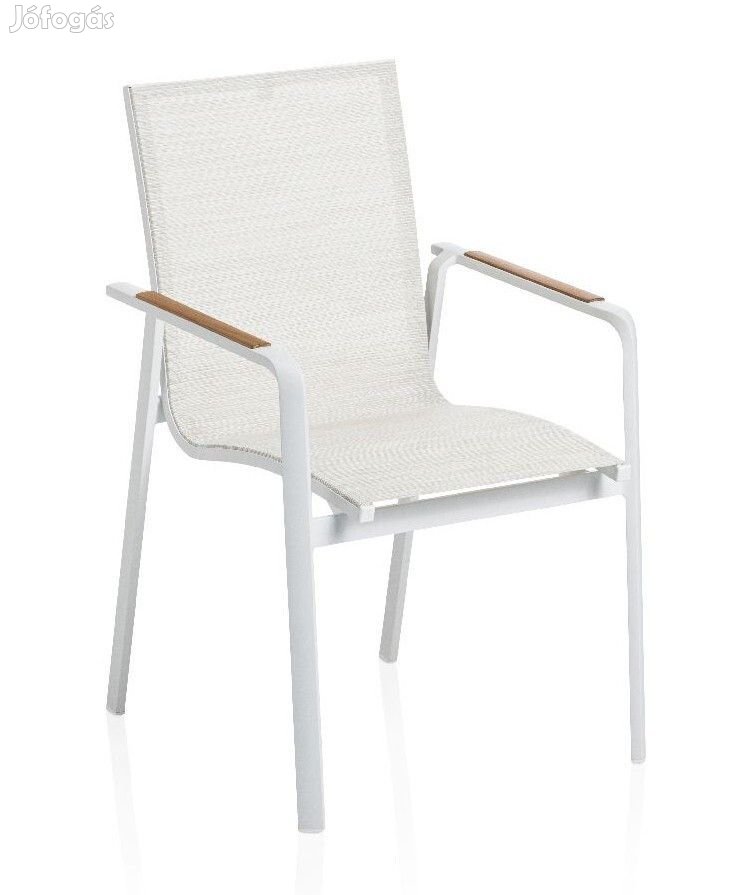 KETTLER DIAMOND alumínium rakásolható kerti szék teakfa karfával  fe