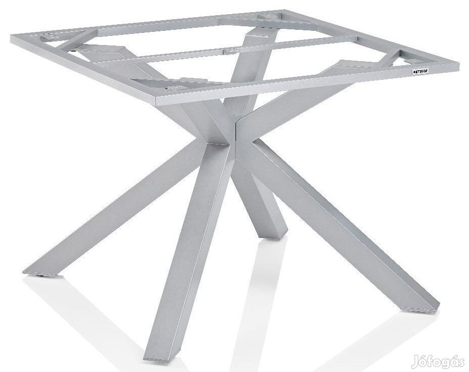 KETTLER X-LEG alumínium asztalváz 95×95 cm  ezüst