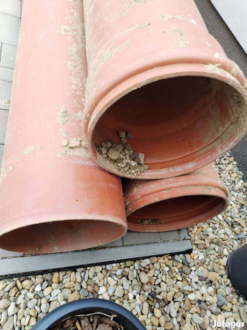 KG-PVC cső, 3db, 400mm átmérőjű, 2m hosszú