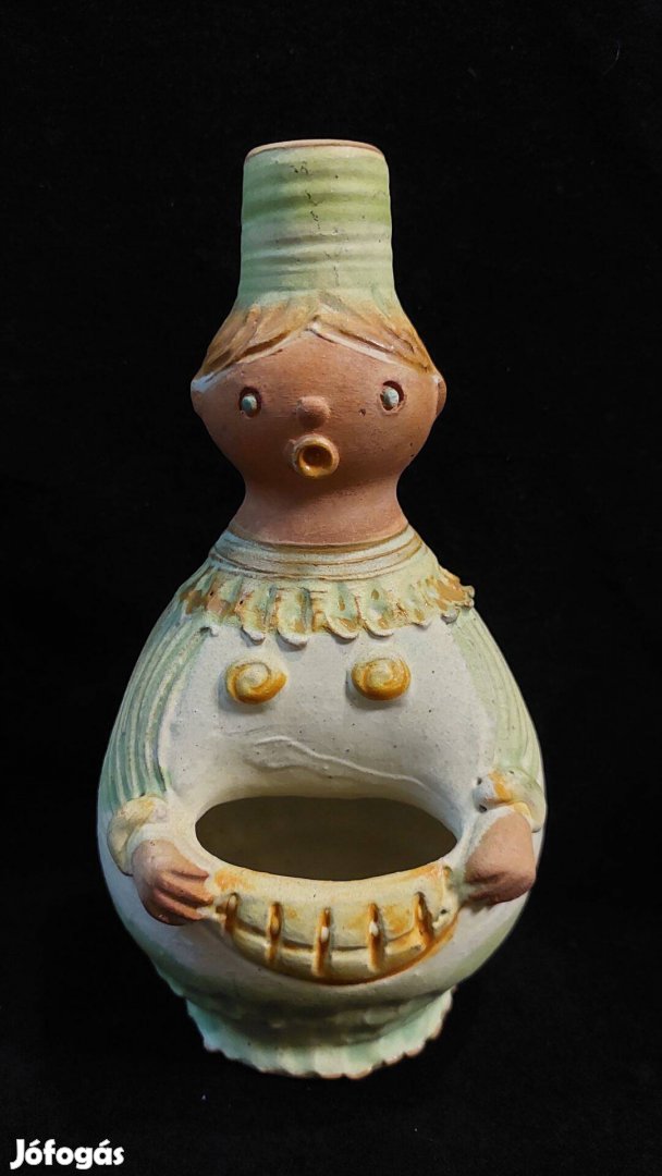 KISS Roóz Ilona kerámia szobor, 18 cm