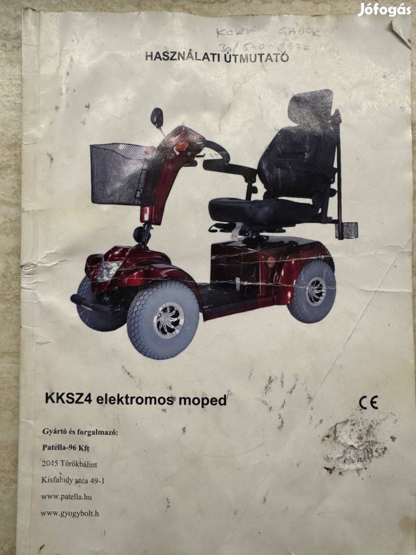 KKSZ4 elektromos moped, mozgáskorlátozottaknak