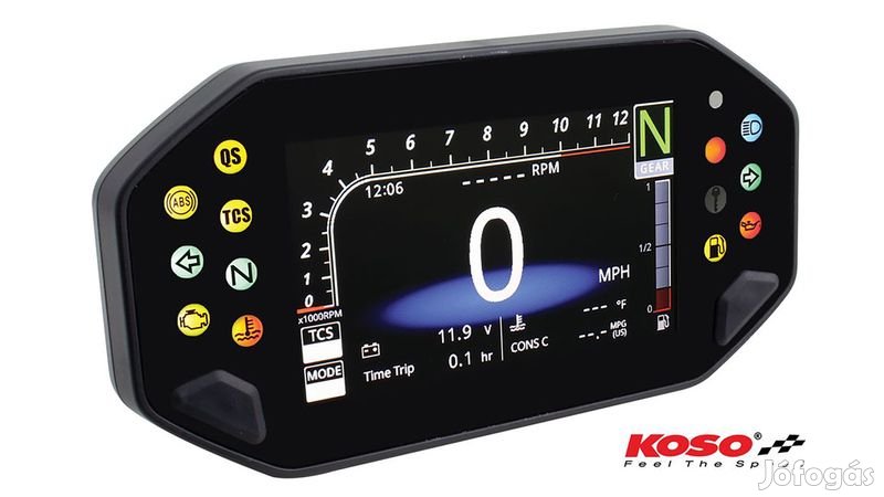 KOSO Digitális Multifunkciós Műszerfal, RX-4, MT-07/09, XSR 700/900