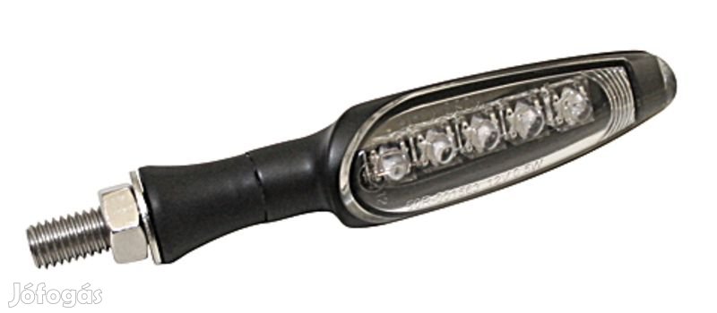 KOSO LED irányjelző, matt fekete, E-jelölés, darab