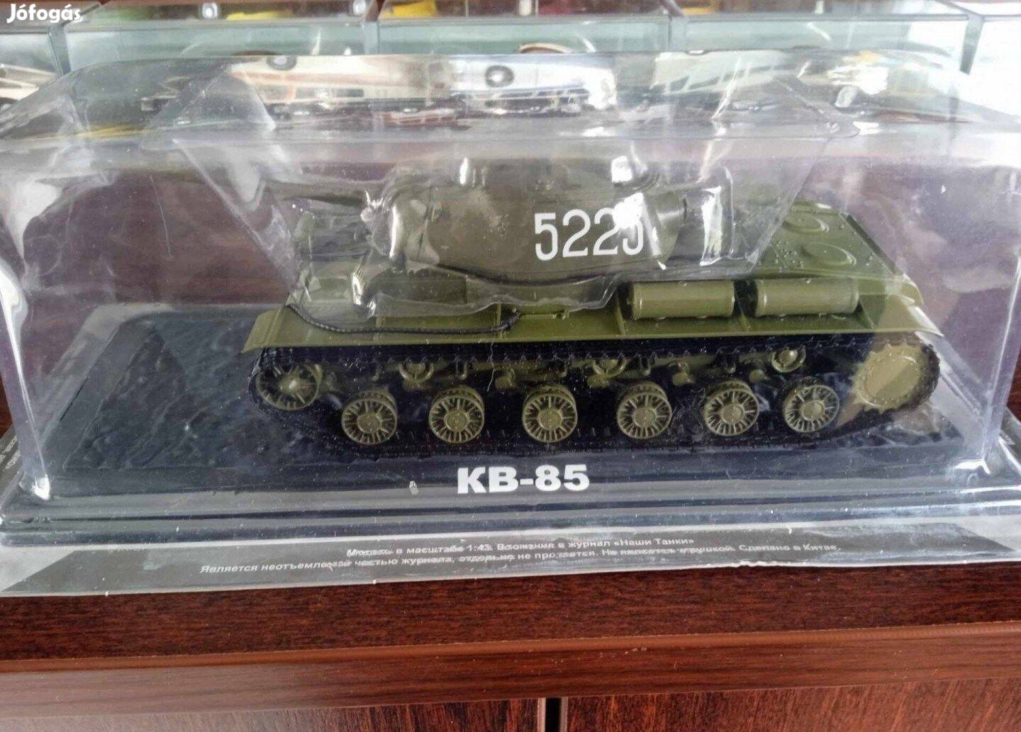 KV 85 "Tanki dea" tank kisauto modell 1/43 Eladó