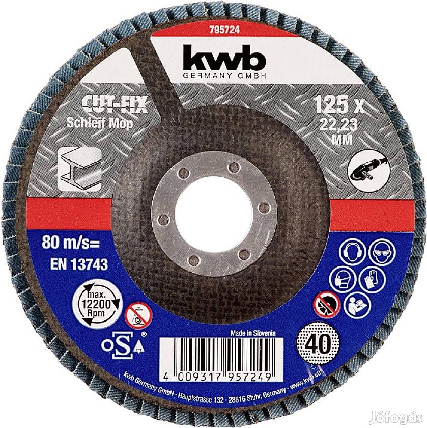 KWB PROFI CUT-FIX lamellás legyező csiszolókorong 125mm G40 (49795724